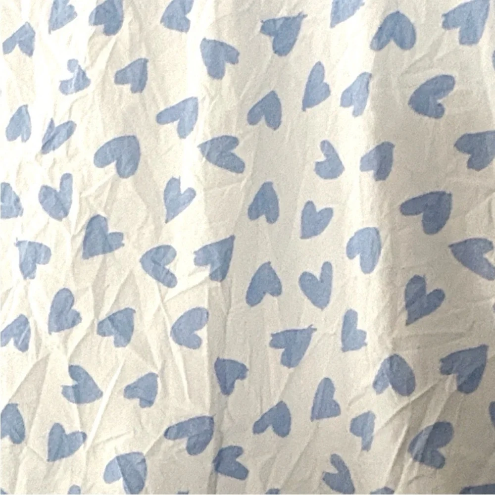 Like New Frank & Eileen Barry Button Down Top Signature Crinkle Hearts Large - Picture 9 of 11